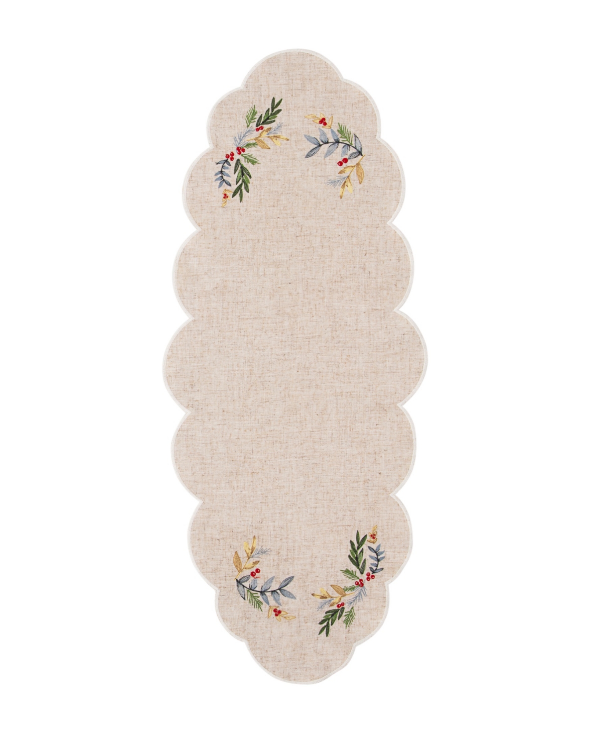 Lenox French Perle Holly Centerpiece, 14" X 36" In White