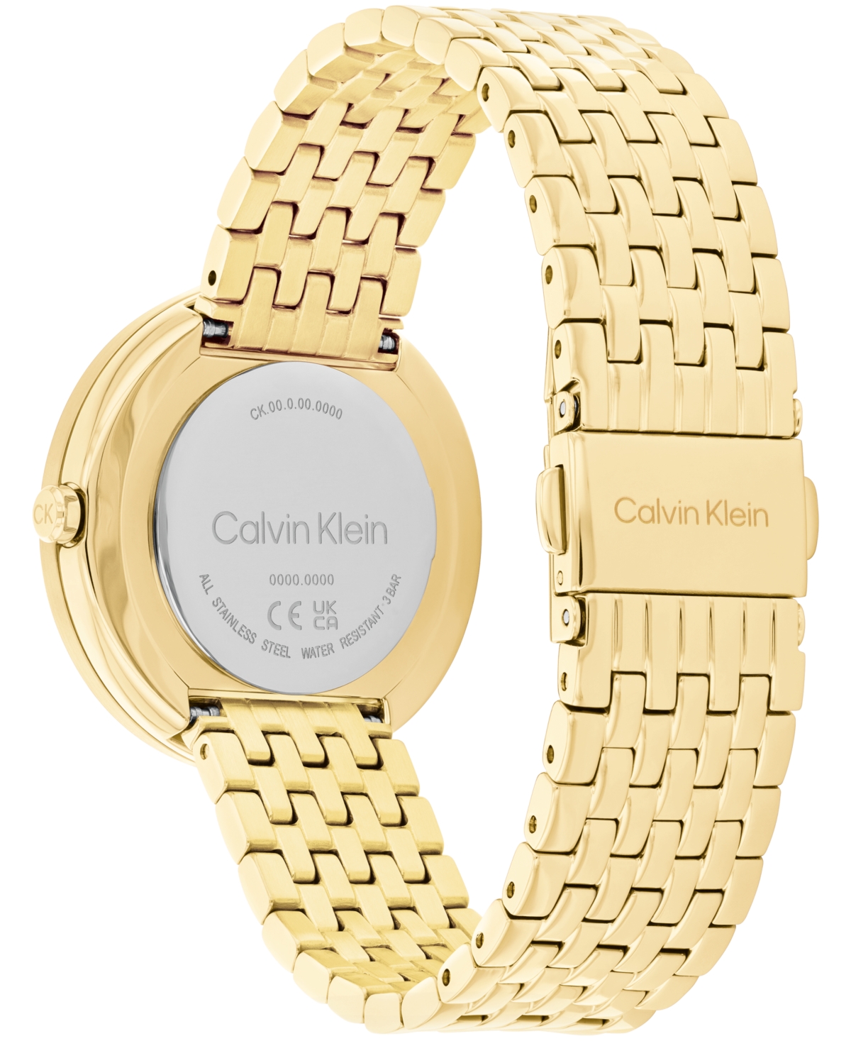 Calvin Klein Women Twisted Bezel Gold-tone Stainless Steel Bracelet Watch 34mm In Gold