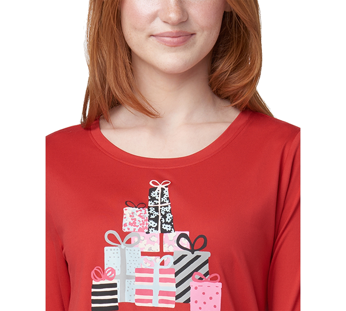 Shop Hue Women's 2-pc. Timeless Soft Jersey Packaged Pajama Set In Salsa