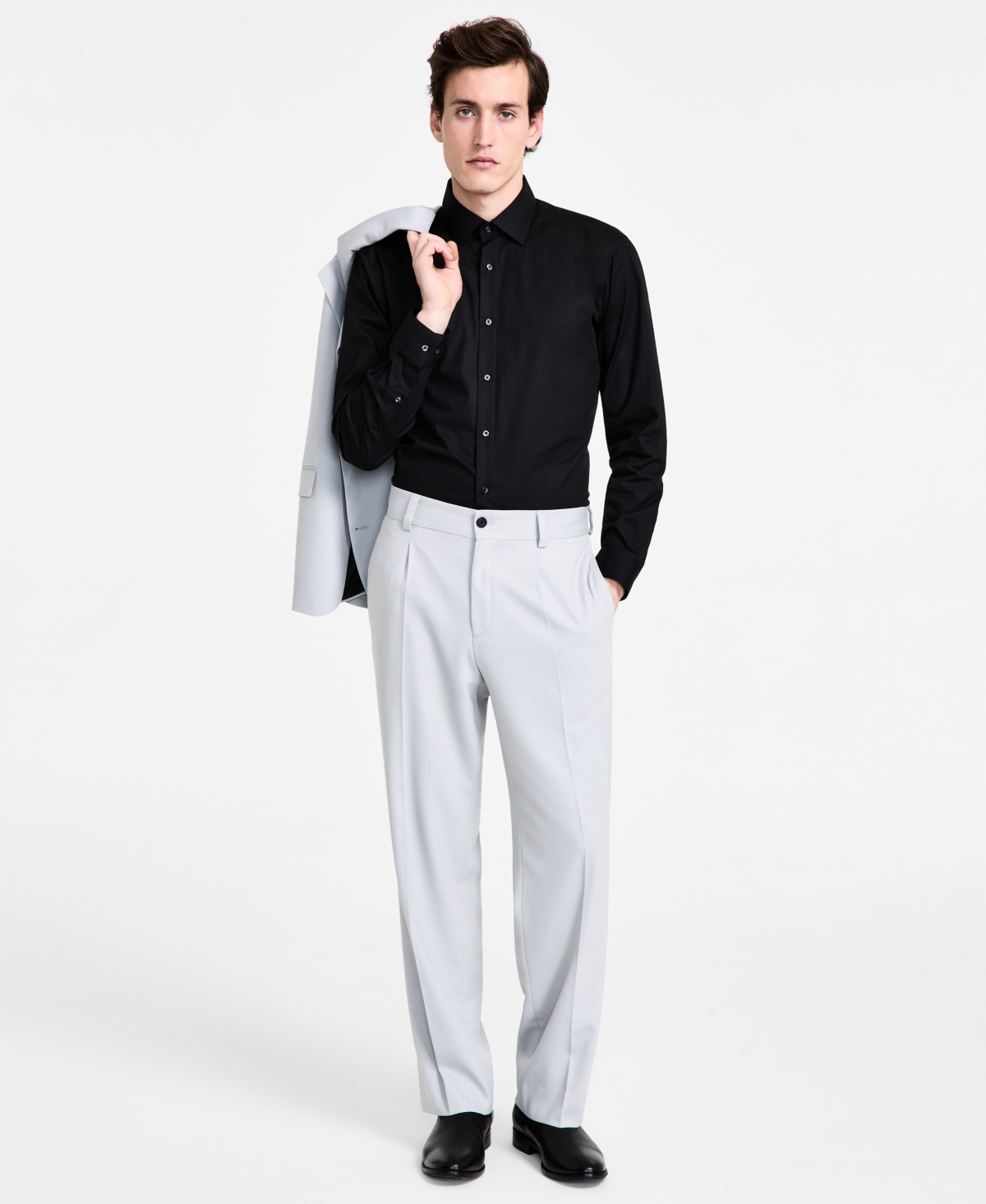 Hugo Boss Hugo By  Men's Modern-fit Suit Pants In Light Grey