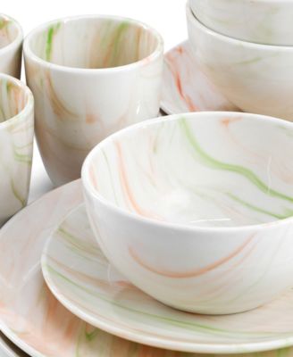 Marble 16 Pc. Dinnerware Set, Service for 4