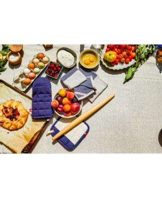 Quilted Solid-Color Oven Mitts, Set of 2