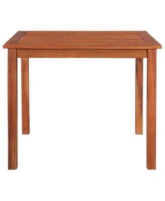 Patio Table 33.5"x33.5"x29.1" Solid Acacia Wood