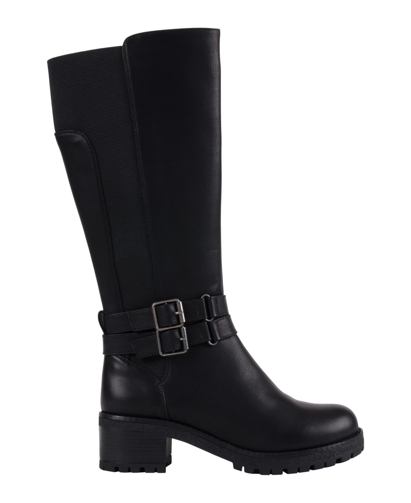 Женские ботинки GC Shoes Jonah Lug Sole Block Heel Knee High, цвет: Чёрный — фото 2