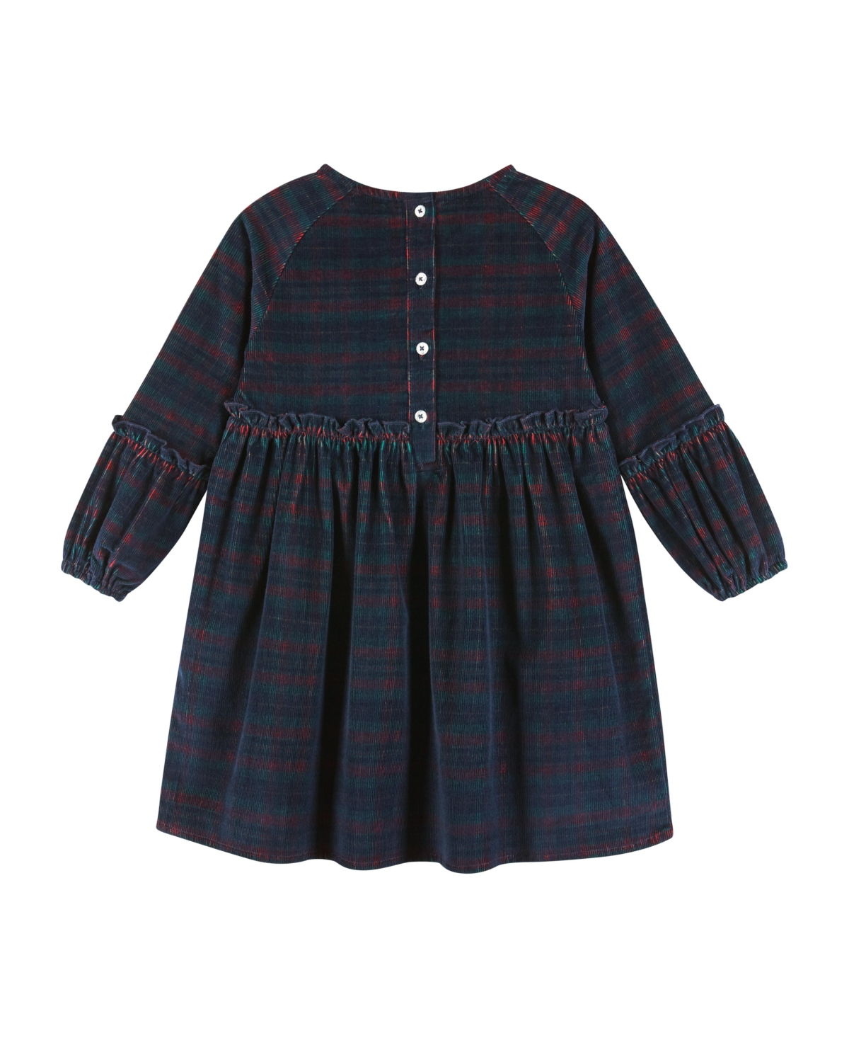 Andy & Evan Little Girls Toddler/ChildStretch Cord Ruffle Dress - Red plaid