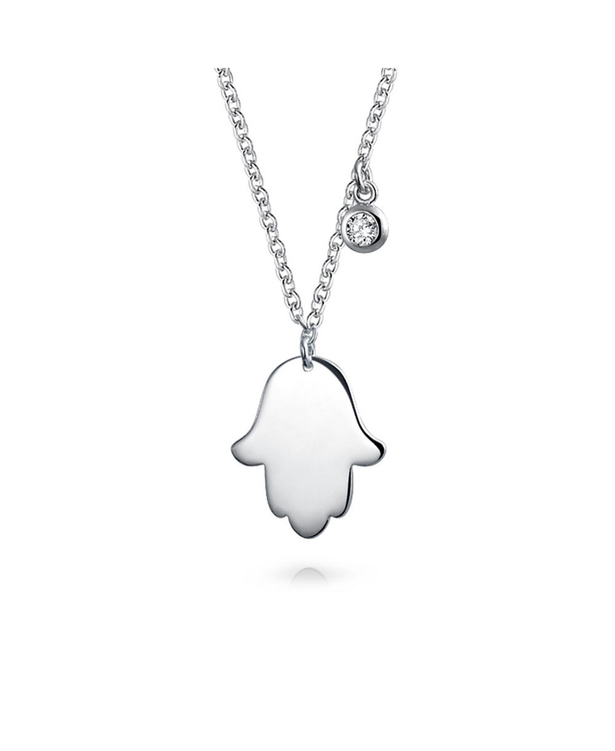 Bling Jewelry Amulet Talisman Yoga Sanskrit Symbol Hamsa Hand Of God Aum Om Ohm Pendant Necklace For Women .925 Sterling Silver