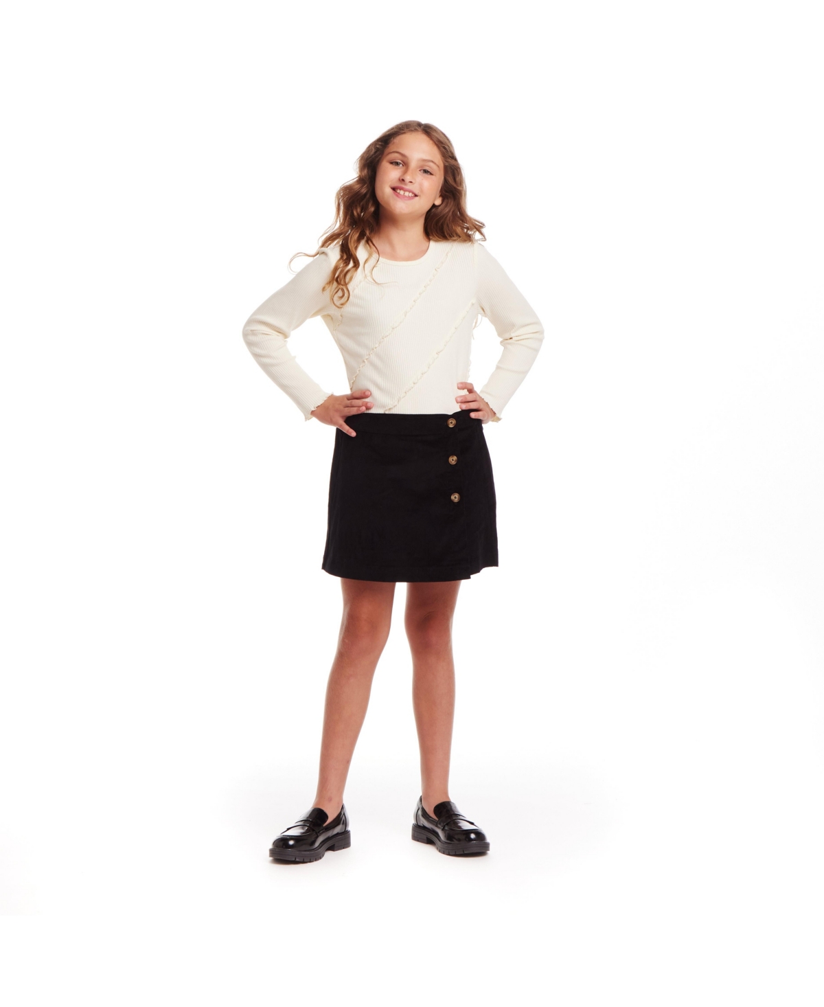 Andy & Evan Big Girls Knit Top & Skirt Set