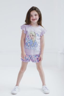 Girls Disney Princess Moana Belle Minnie Mouse Nightmare Before Christmas Tank Top and French Terry Shorts to