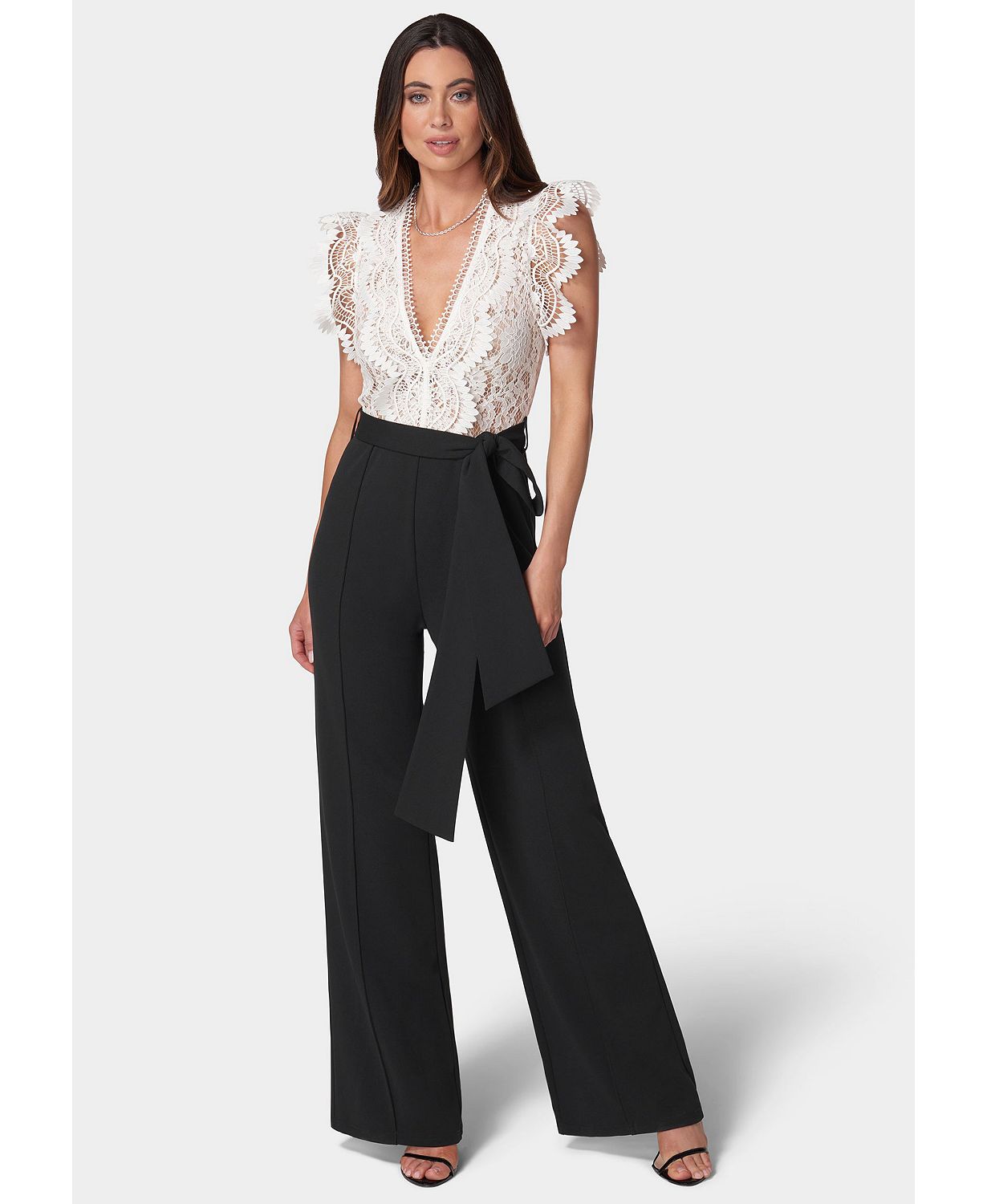 Women's Ruffle Lace Jumpsuit