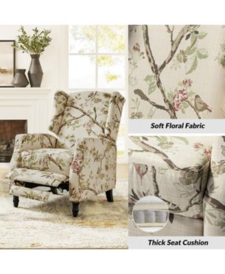 Franco Mid-centry Modern Manual Push Back Recliner