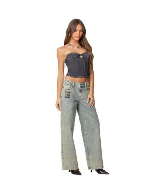 Women's 16 Vintage Acid Wash Jeans