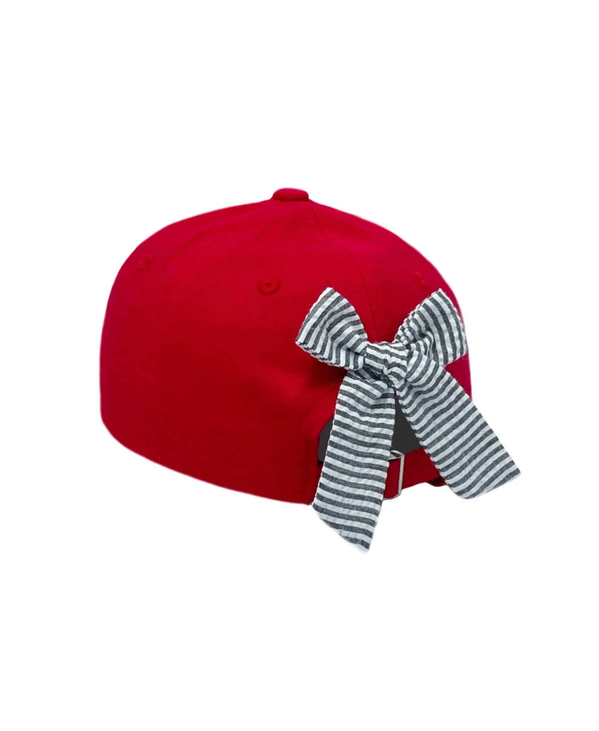 Bits & Bows Girls' Officially Licensed Georgia Bow Baseball Hat -black