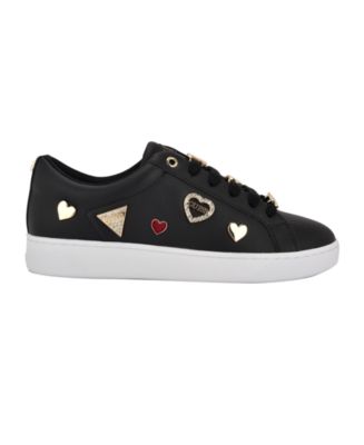 GUESS Women's Runia Embellished Lace-Up Sneakers - Macy's