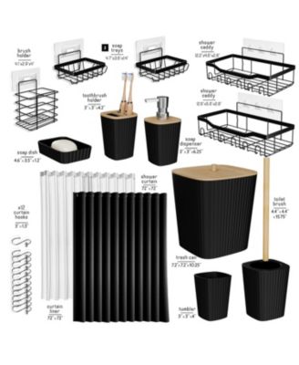 25 Piece Complete Bathroom, Vanity & Shower Accessories Set