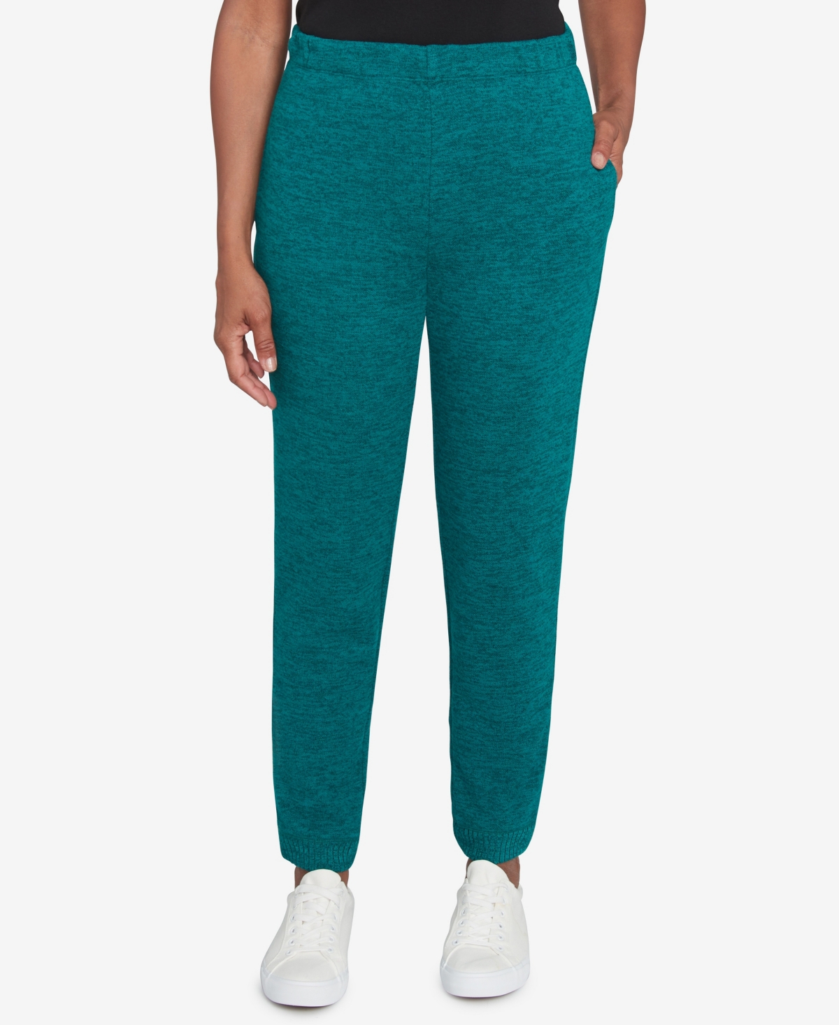 Women's French Quarter Soft Brushed Knit Jogger Pants - Jade