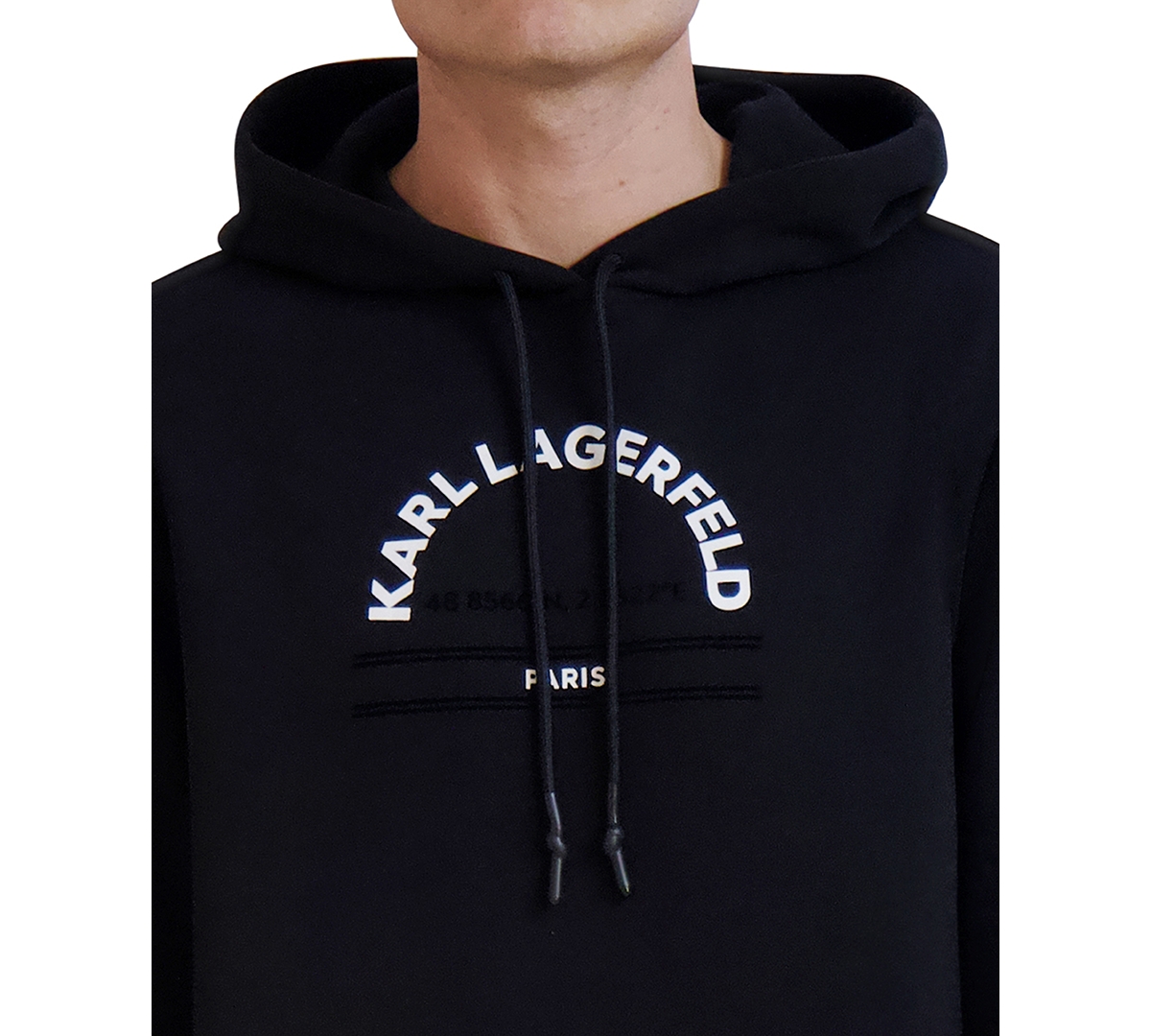 Karl Lagerfeld Paris Men's Circle Logo Hoodie