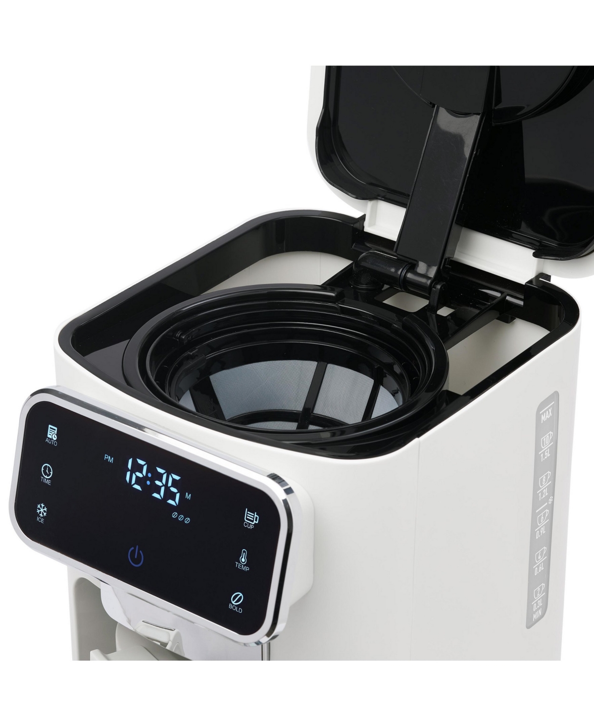 Haden Dual Brew 12-Cup Hot Iced Digital Drip Coffee Maker -Chrome