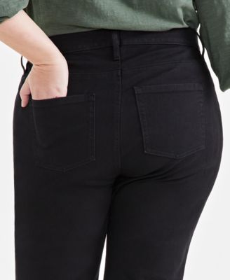 Plus Size Mid-Rise Curvy-Fit Cropped Jeans, Exclusively at Macy's