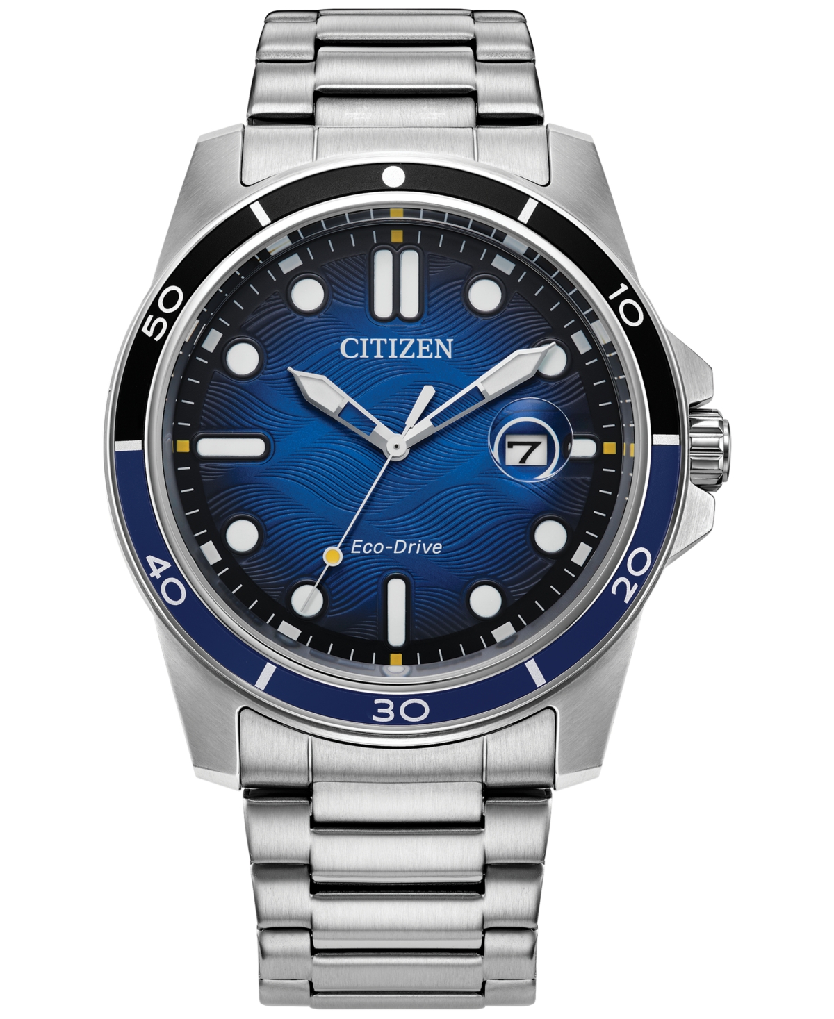 Eco-Drive Men's Stainless Steel Bracelet Watch 42mm