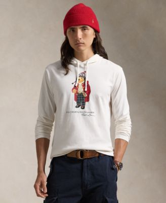 Polo Ralph buy Lauren Bear Print Long-Sleeve Hoodie Tee MEDIUM