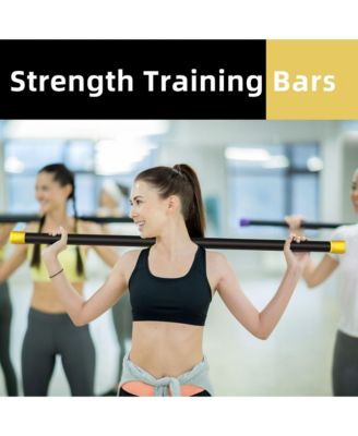 Total Body Workout & Exercise Weighted Bar Padded Grip, 3 Pack