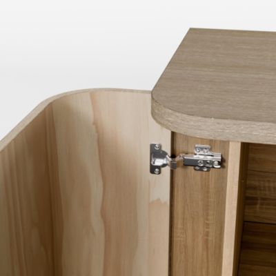 Solid Wood 4-Drawer 4-Door Storage Cabinet, Bedroom Dresser, Chest