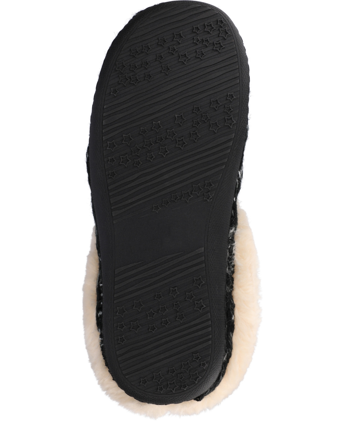 Journee Collection Adiah Faux Fur Trim Slipper In Black