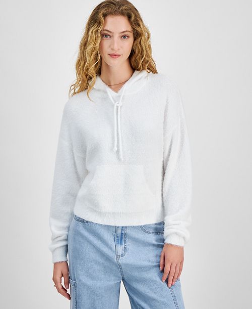 alfani Hippie Rose Juniors' Dropped-Shoulder Hoodie Juniors'