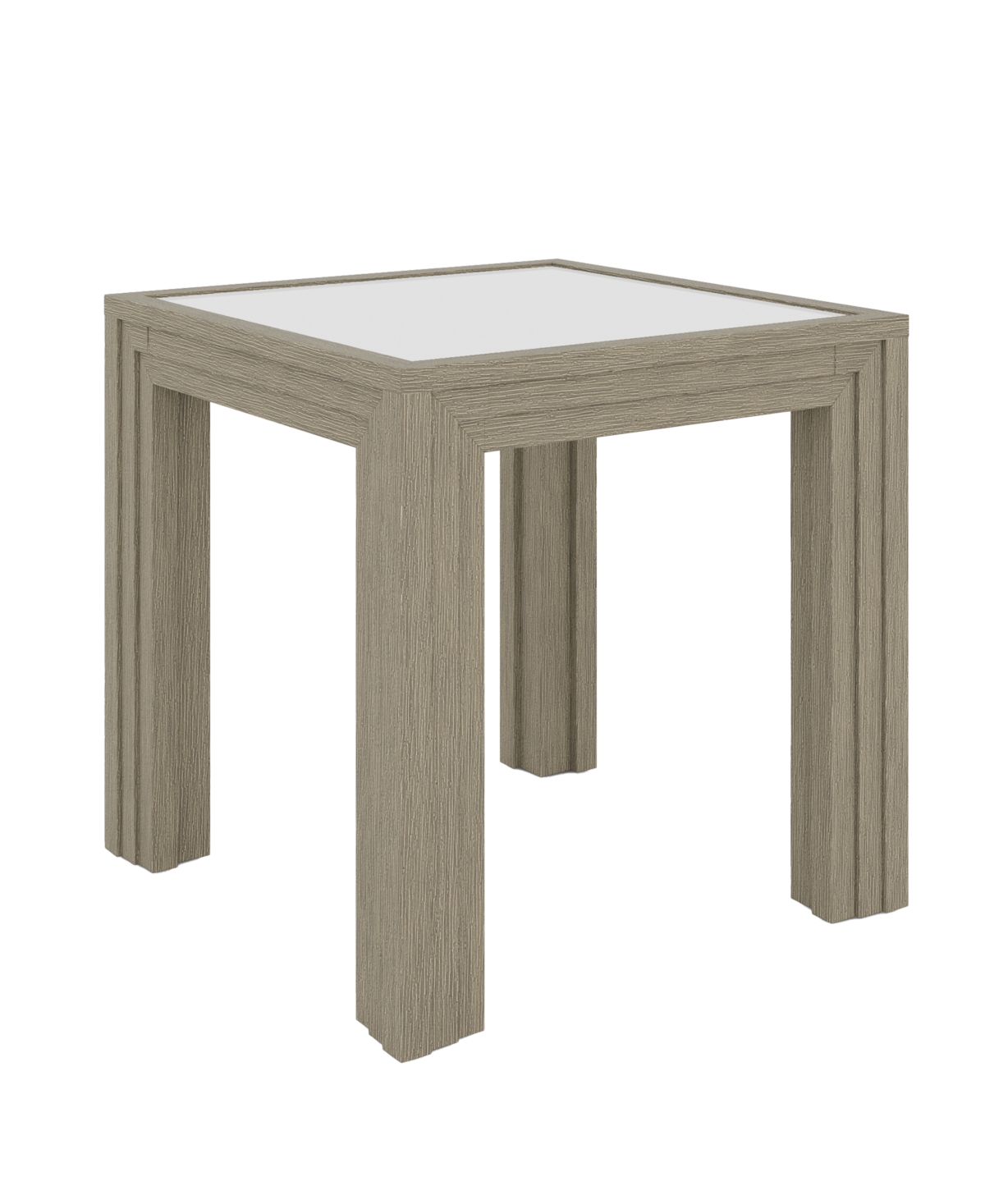 Macy's Cascade 24" Glass Top End Table In Dovetail
