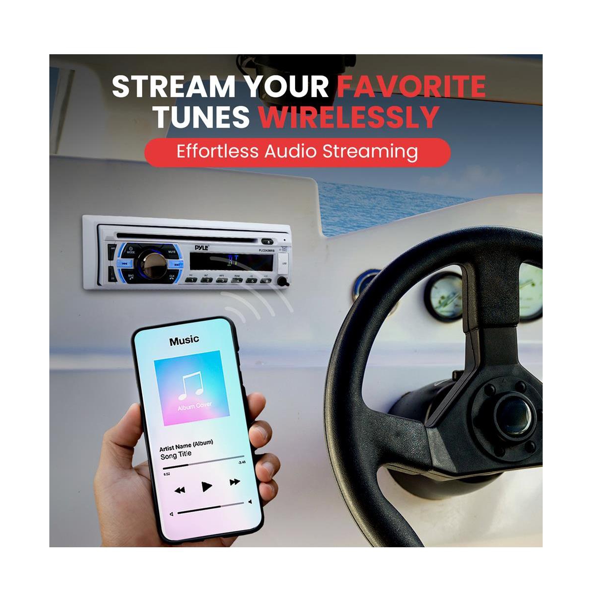 Pyle Marine Bluetooth Cd/MP3 Radio Receiver