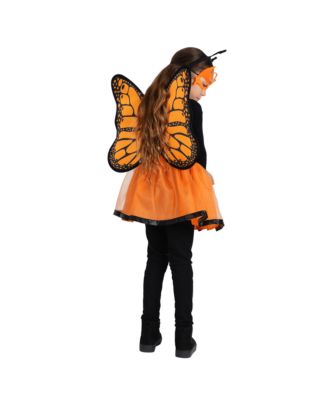 Kids Monarch Butterfly Wing & Tutu Skirt Costume Set
