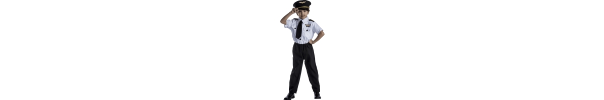 Dress Up America Pilot Costume Set - Toddlers Boys & Girls -/ Black