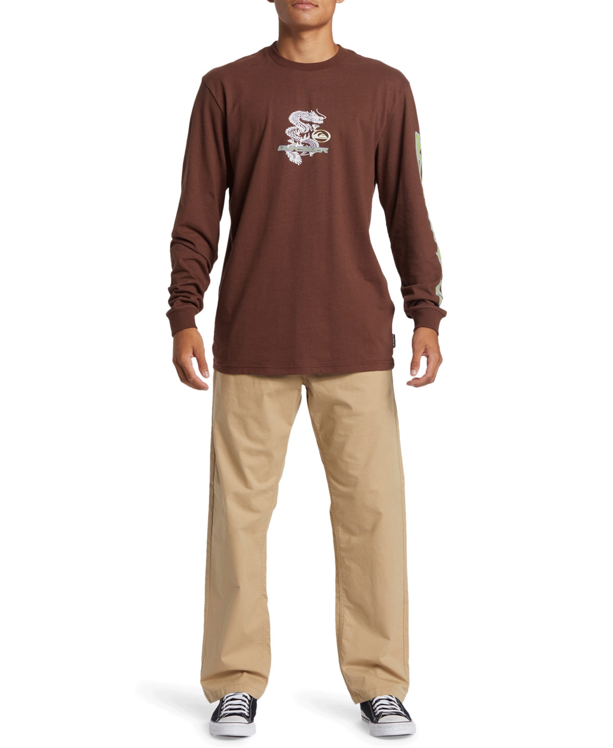Quiksilver Dna Beach Organic Cotton Twill Pants In Khaki