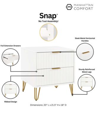 DUMBO 2-Drawer Modern Nightstand