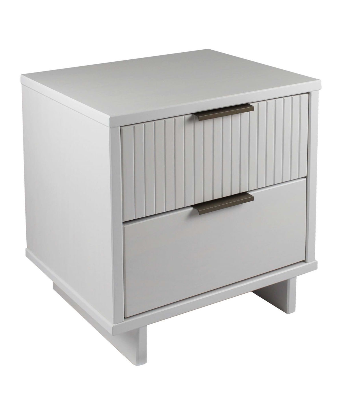 Manhattan Comfort Granville 2-piece 2-drawer Nightstand Set In White