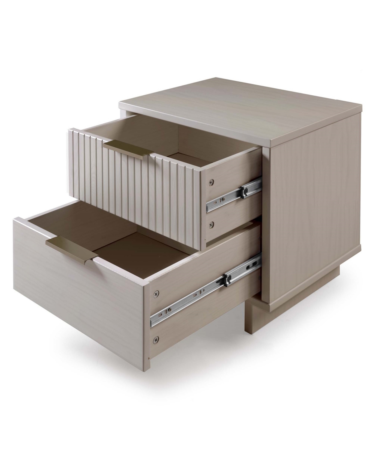 Manhattan Comfort 2-Piece Granville Solid Pine Wood 2-Drawer Nightstand Set