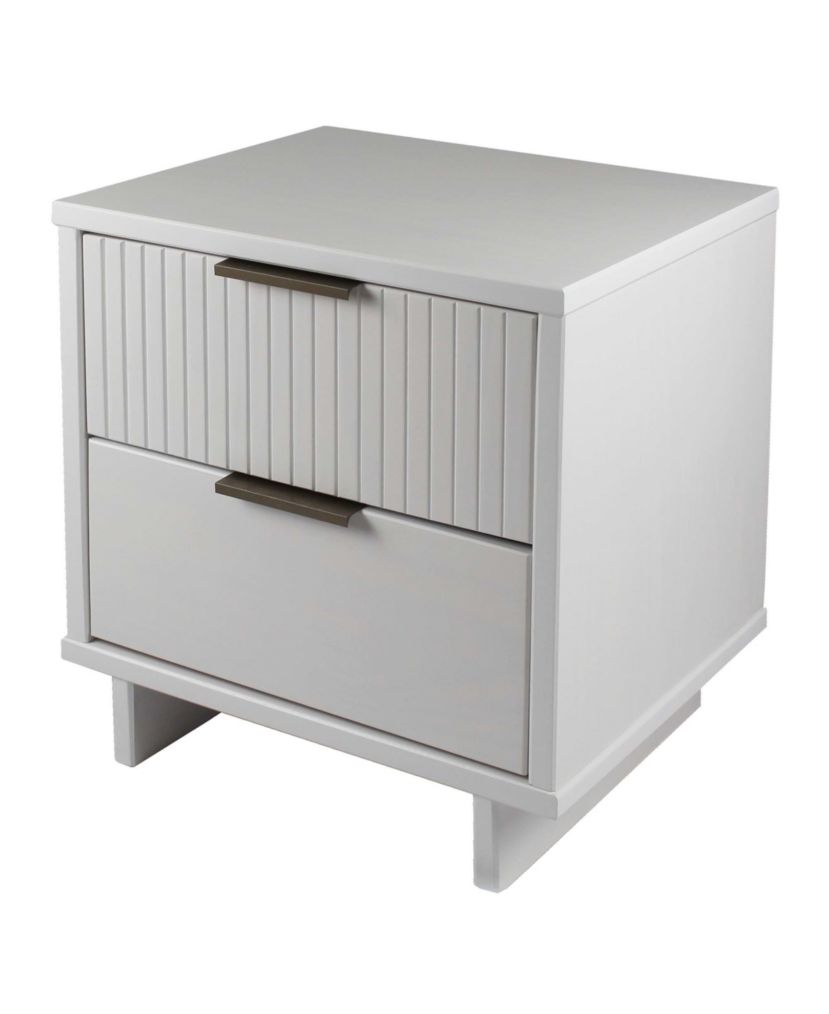 Manhattan Comfort 2-piece Granville Solid Pine Wood 3-drawer Standard Dresser And 2-drawer Nightstand Set In White