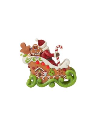 Gingerbread Light Emitting Diode Santa Figurine