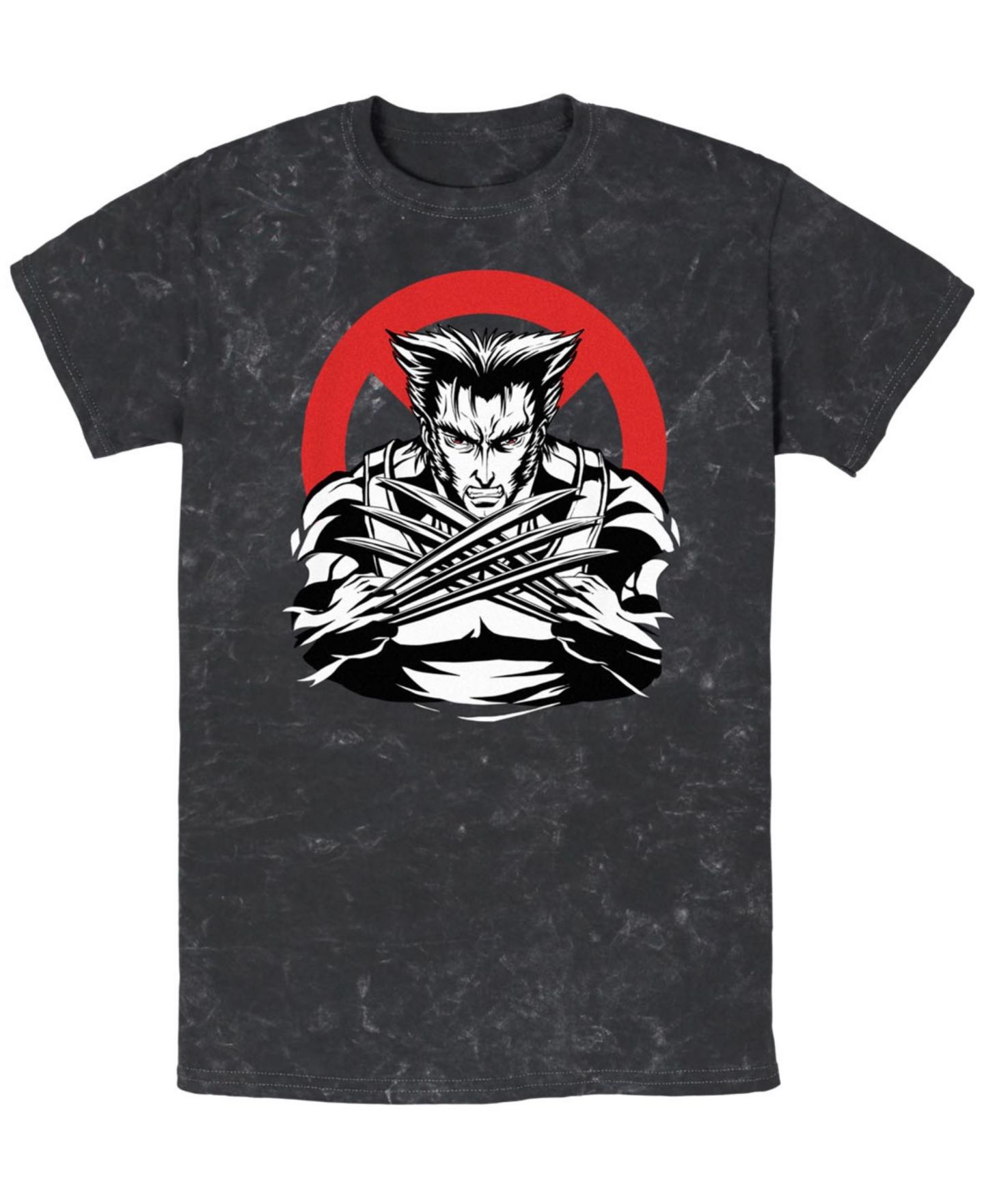 Мужская футболка Fifth Sun Marvel X-Men Wolverine Anime Short Sleeve Mineral Wash, цвет: Чёрный — фото 1