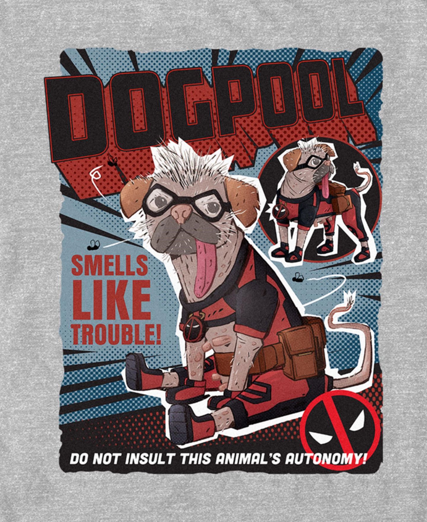 Мужская футболка Fifth Sun DogPool Cover Short Sleeve, цвет: Меланжевый — фото 3