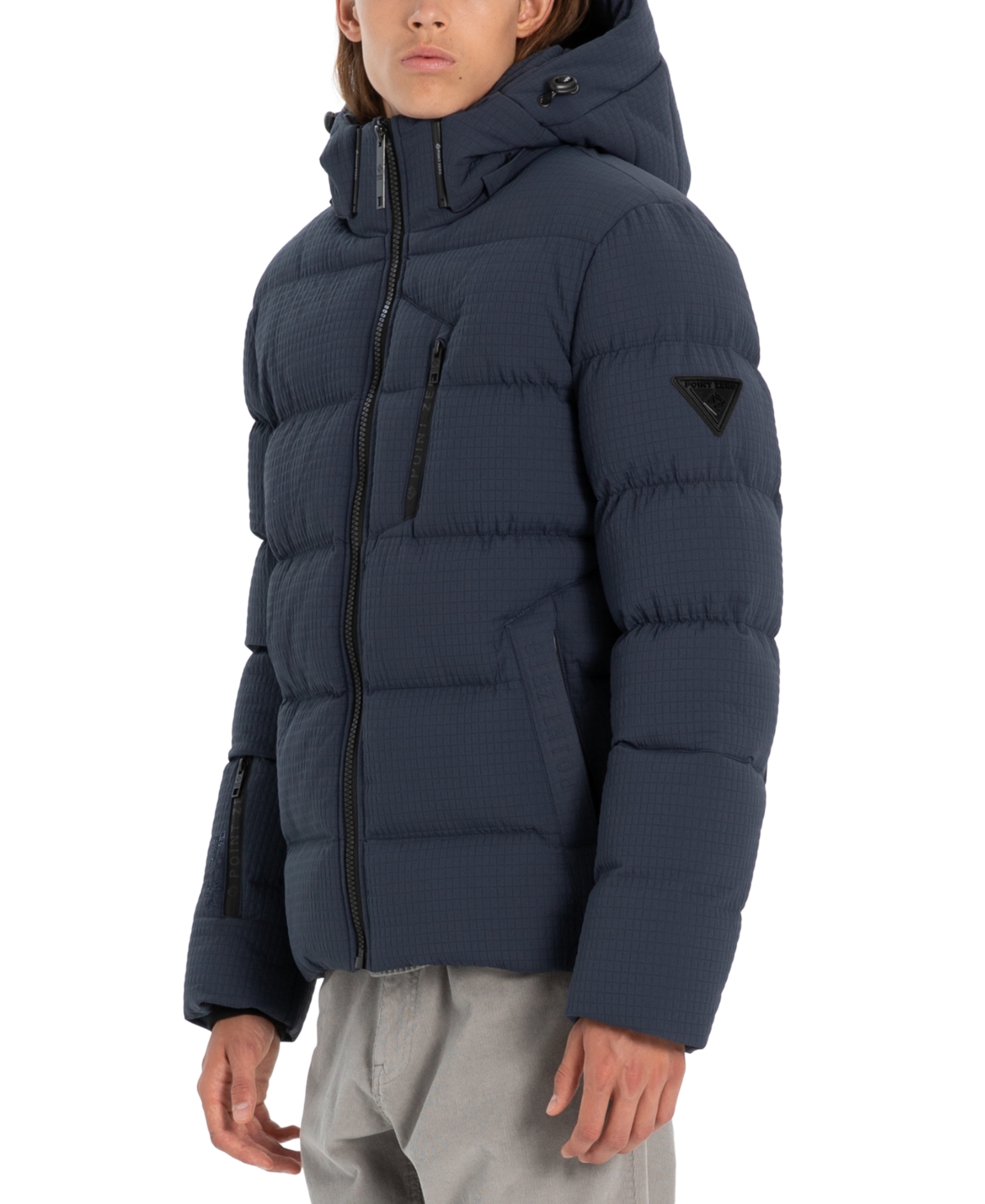 Point Zero Men's Heat Embossed Hooded Jacket