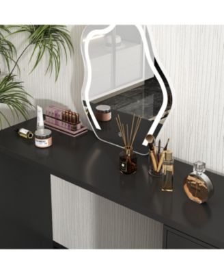 1Pc MDF 6-Drawer, Rotatable Desktop L-Shaped Chest of Drawers