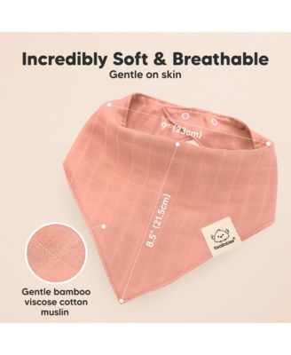 8pk Lumi Muslin Baby Bibs, Bandana Bibs for Baby Boy, Baby Girl, Muslin Drool Bib for Newborn, Toddler