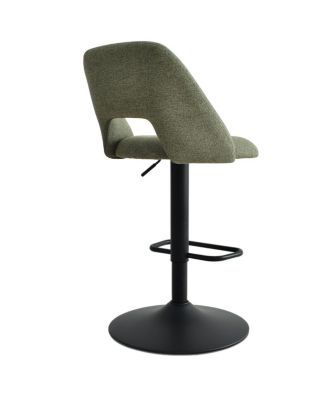 2-Pc. Fabric 360° Swivel Adjustable Barstools