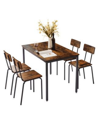 Slickblue 5-Piece Dining Table Set with Comfortable Chairs and ...