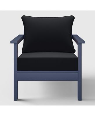 HDPE Frame Deep Seat Cushions Modern Outdoor Patio Club Chair