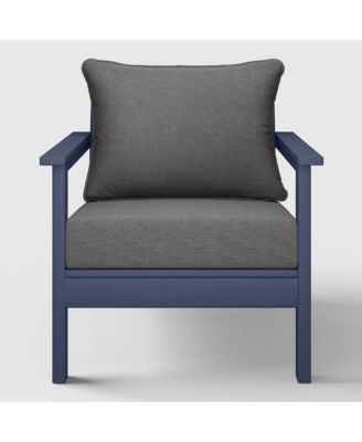 HDPE Frame Deep Seat Cushions Modern Outdoor Patio Club Chair