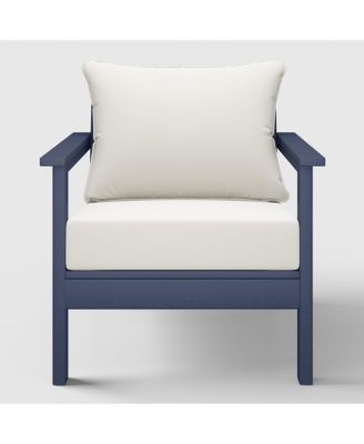 HDPE Frame Deep Seat Cushions Modern Outdoor Patio Club Chair