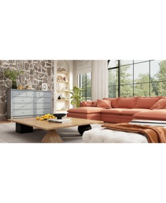 9-Drawer Gray Wood Dresser Bedroom Storage Cabinet Modern Style