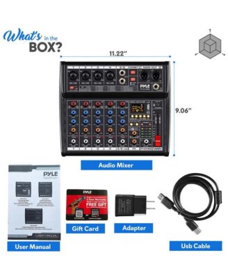 Compact 6-Channel Audio Mixer Pro Audio Interface with Multi-FX Processor